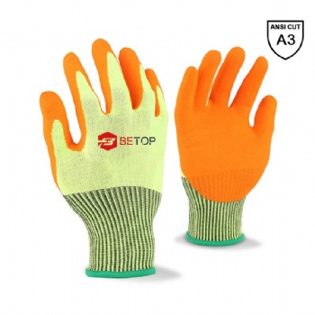 13G Sandy Latex Coated HPPE Cut level A3 Work Gloves