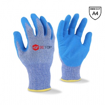 18G A4 Cut Resistant Shell Sandy Nitrile Coated Work Gloves