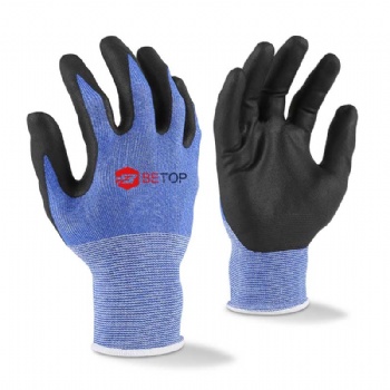 Recycled Polyester Liner Nitrile Microfoam Dipped Gloves