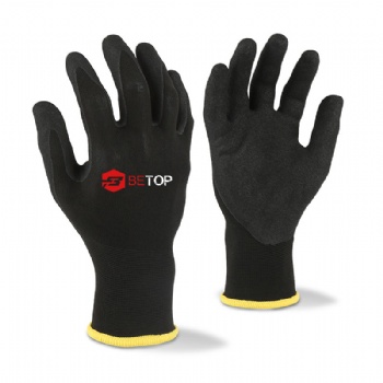 13G Polyester Sandy Nitrile Work Gloves