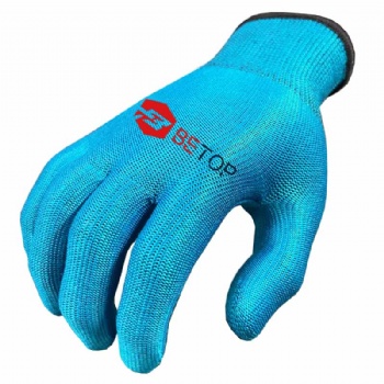 Yellow or Blue Colorful Vinyl Wrap Gloves