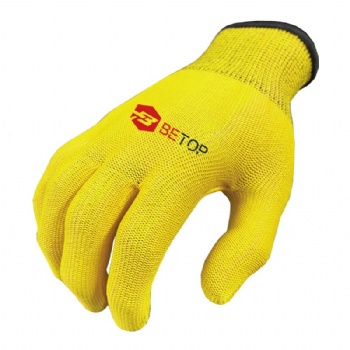 Yellow or Blue Colorful Vinyl Wrap Gloves